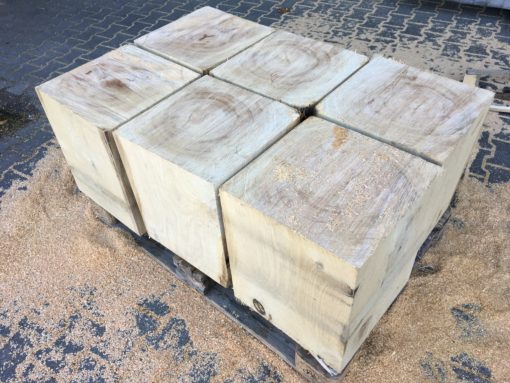 Eichenbalken 40x40x46cm Sitzklotz – Bild 2