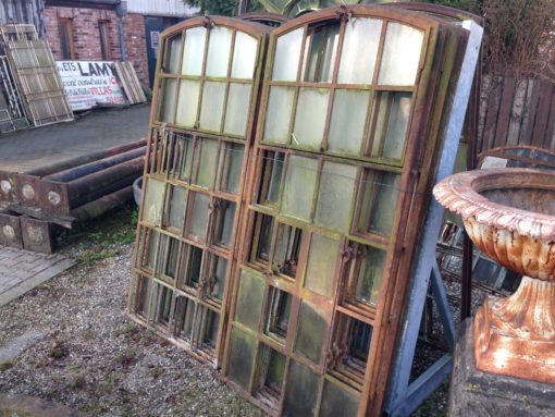 25x  Fenster Gusseisen 104x222cm Segmentbogen