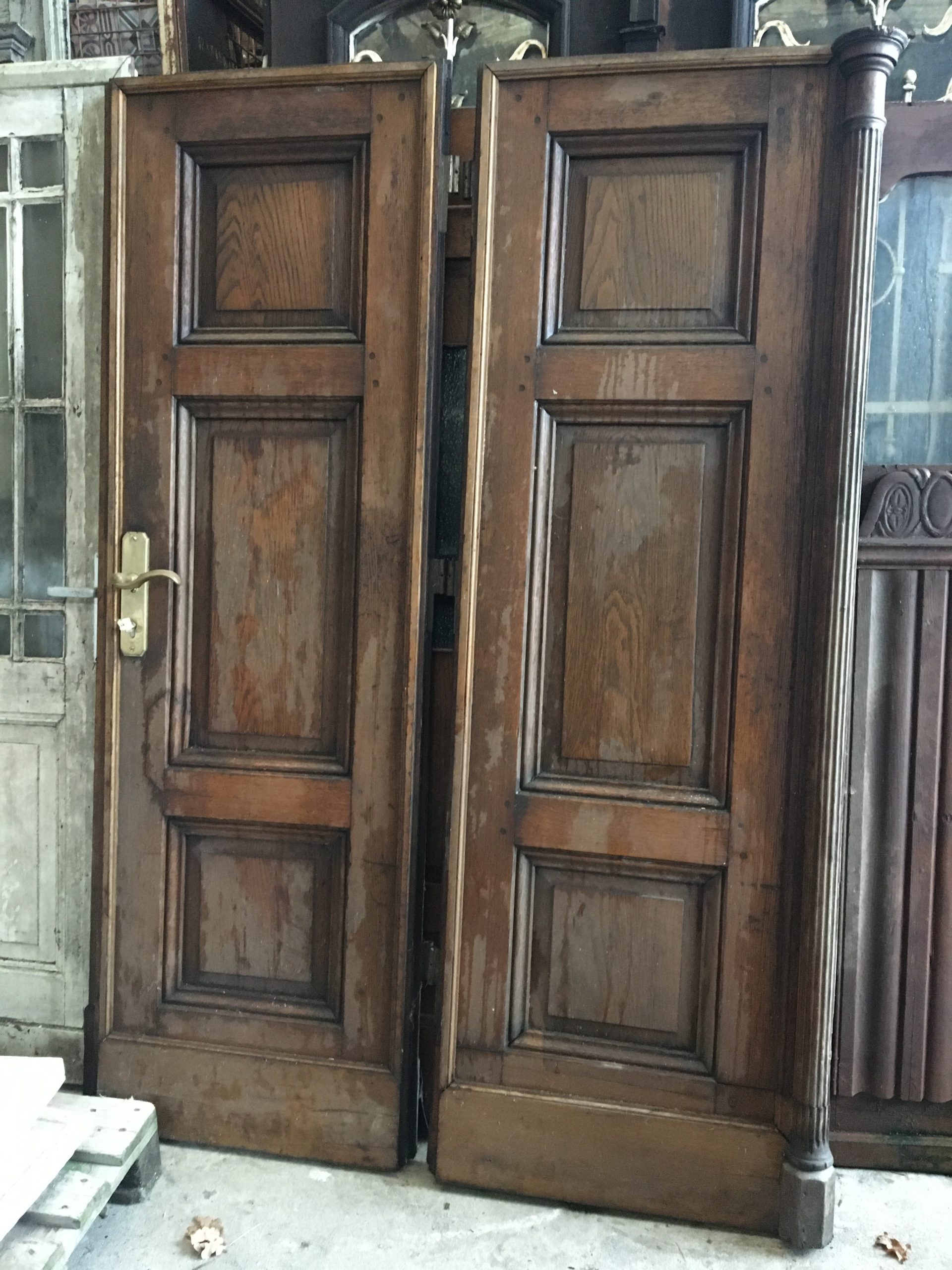 Haustür zweiflügelig, Füllungstür in Eiche 138 x 207cm hoch