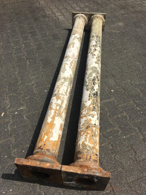 Historisches Säulenpaar Gusseisen 225cm – Bild 3
