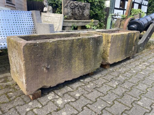 Paar Sandsteinbecken Pflanztröge