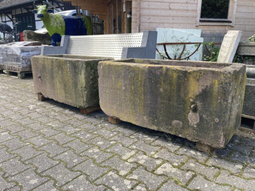 Paar Sandsteinbecken Pflanztröge – Bild 3