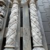 Paar zierliche historische Halbsäulen Pierre de fonte