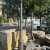 Historische Straßenlaterne aus Dresden mit Schinkelkopf